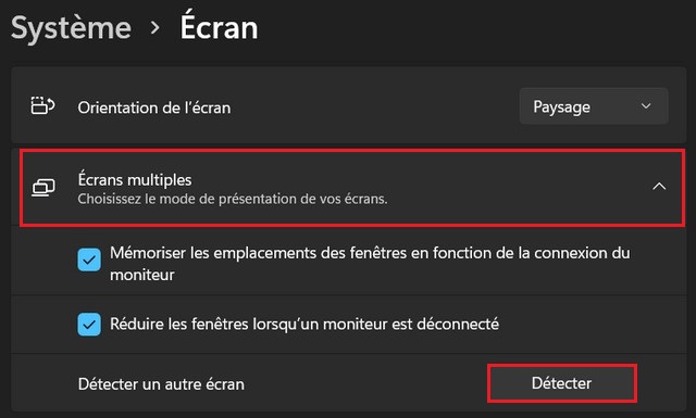 Détecter Écran