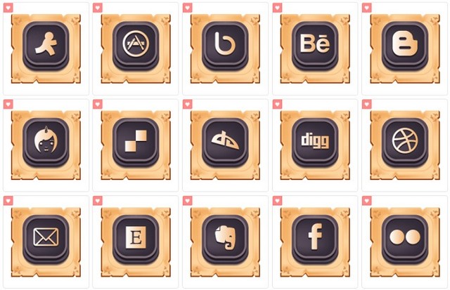 Gamy Vintage Social Icons