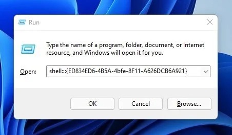 La boîte de dialogue Exécuter