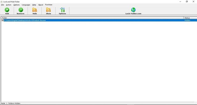 Lock and Hide Folder