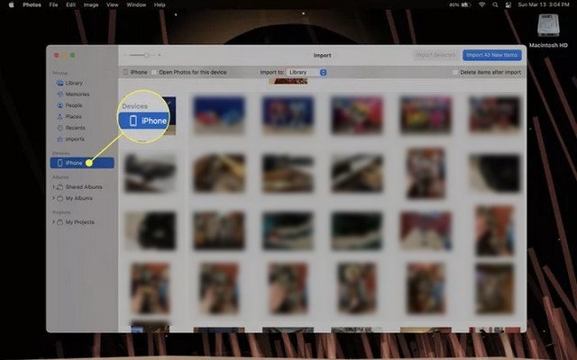 Ouvrer l'application Photos sur votre MacBook