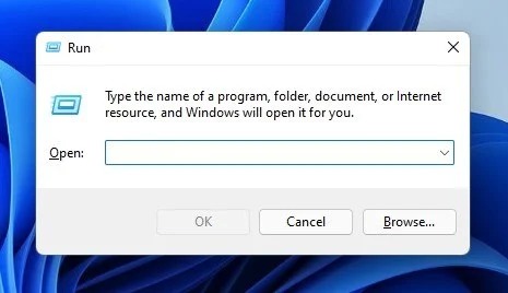 Ouvrir la boîte de dialogue Exécuter