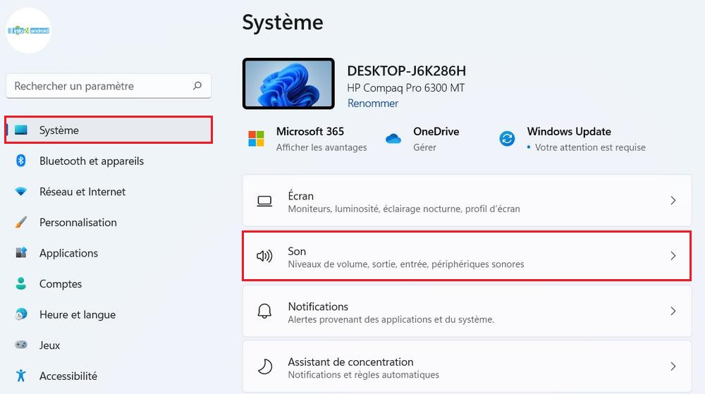 Paramètres Windows 11