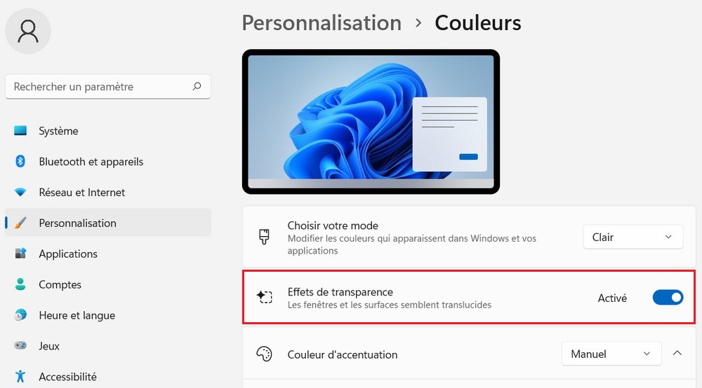 Personnaliser la barre des tâches de Windows 11