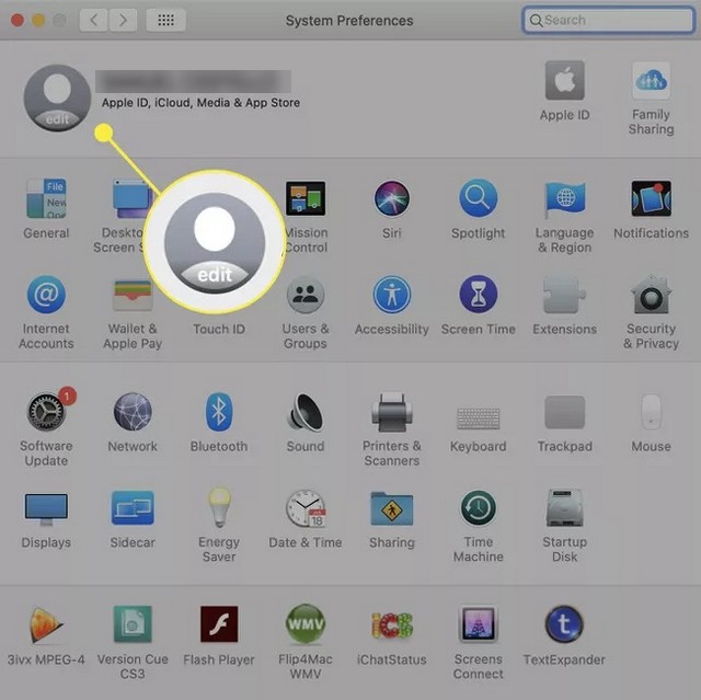 Photo ou l'icône de votre profil