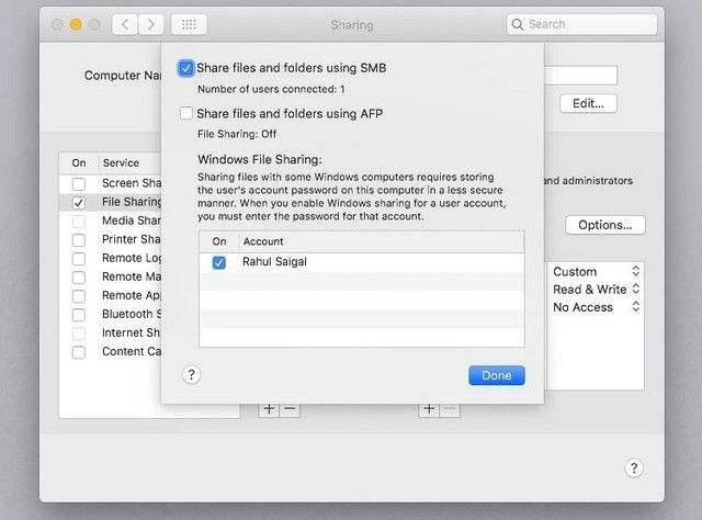 Transférer des fichiers de Mac vers un PC Windows