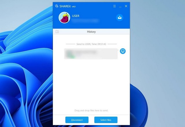 Transférer un fichier avec SHAREit