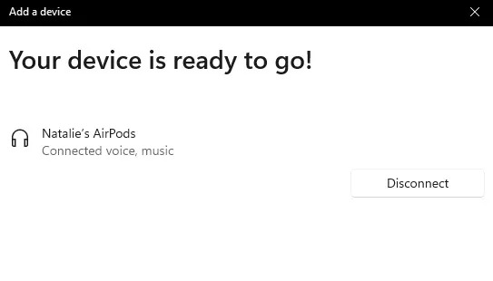 Utiliser les AirPod sur Windows 11