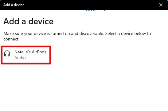Utiliser les AirPod sur Windows