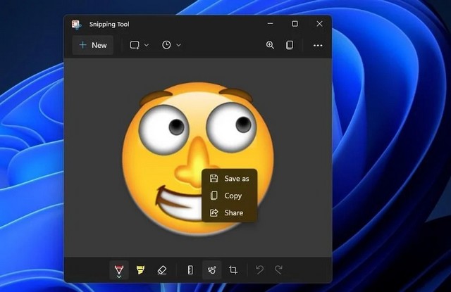 Cliquer sur l'option Partager