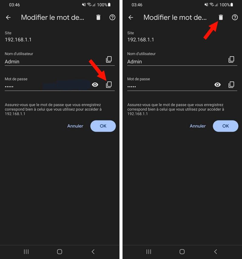 Gérer vos mots de passe enregistrés sur Android