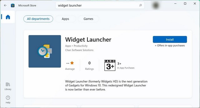 Installer Widget Launcher