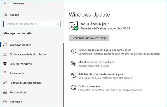 Mettre à jour les pilotes sur Windows 10