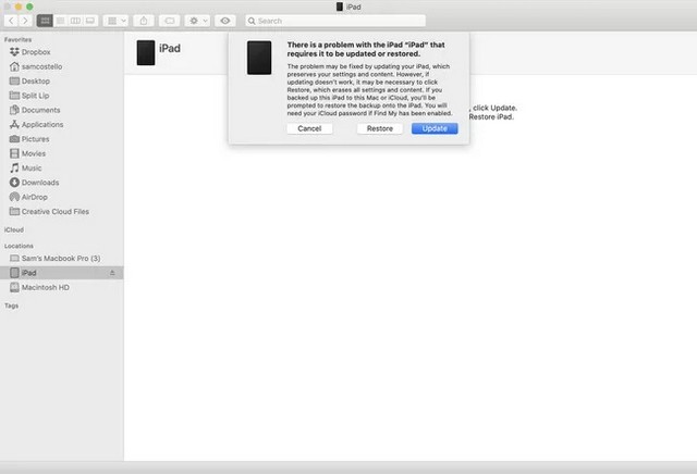Réinitialiser un iPad sans mot de passe
