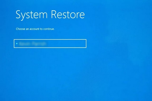 Restauration du système de Windows 10