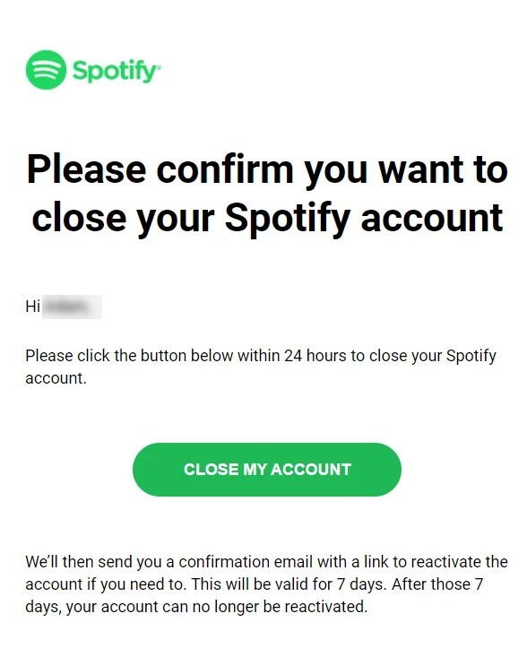Supprimer un compte Spotify