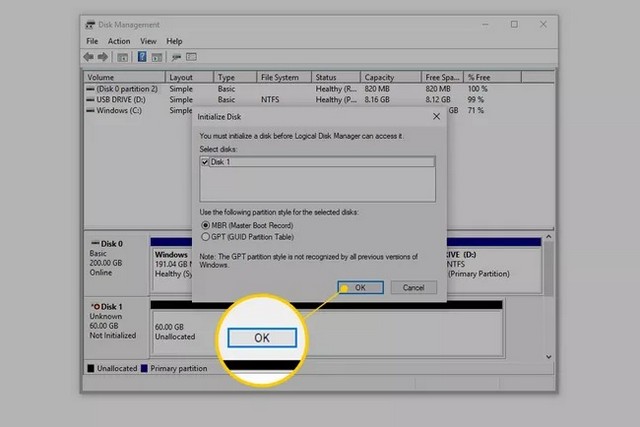 initialiser un disque