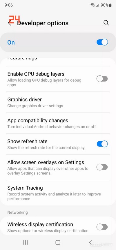 Activer les options pour les développeurs sur Android