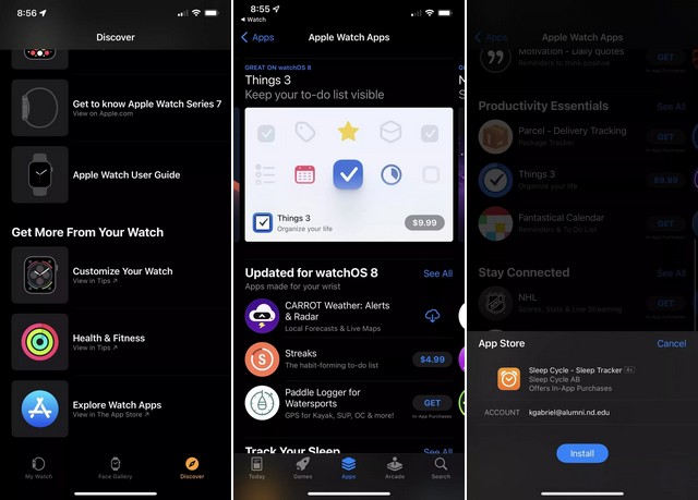 Ajouter des applications à votre Apple Watch