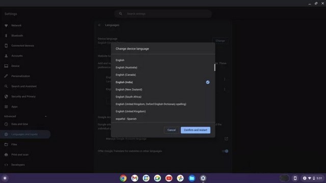 Changer la langue sur votre Chromebook