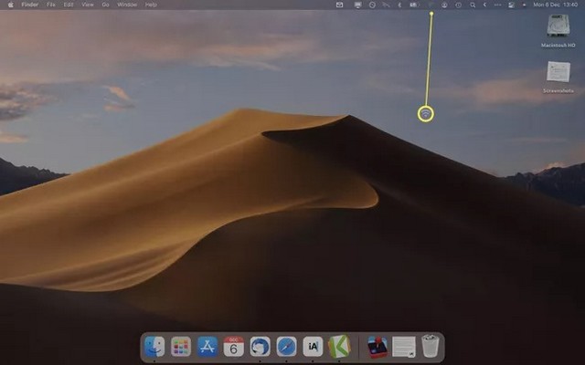 Cliquer sur l'icône Wi-Fi