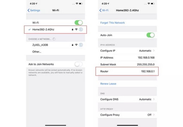 rechercher votre mot de passe WiFi