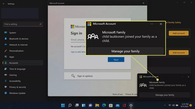 Configurer le contrôle parental dans Windows 11