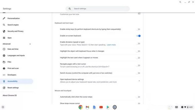 Gérer les fonctionnalités d'accessibilité