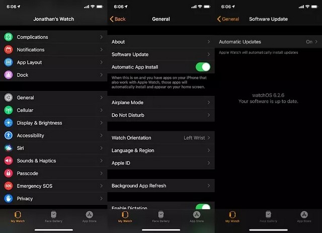 Mettre à jour une Apple Watch depuis un iPhone