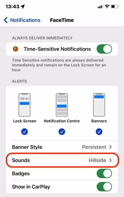 Modifier le son de notification pour une application