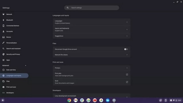 Sélectionner Langues et saisie