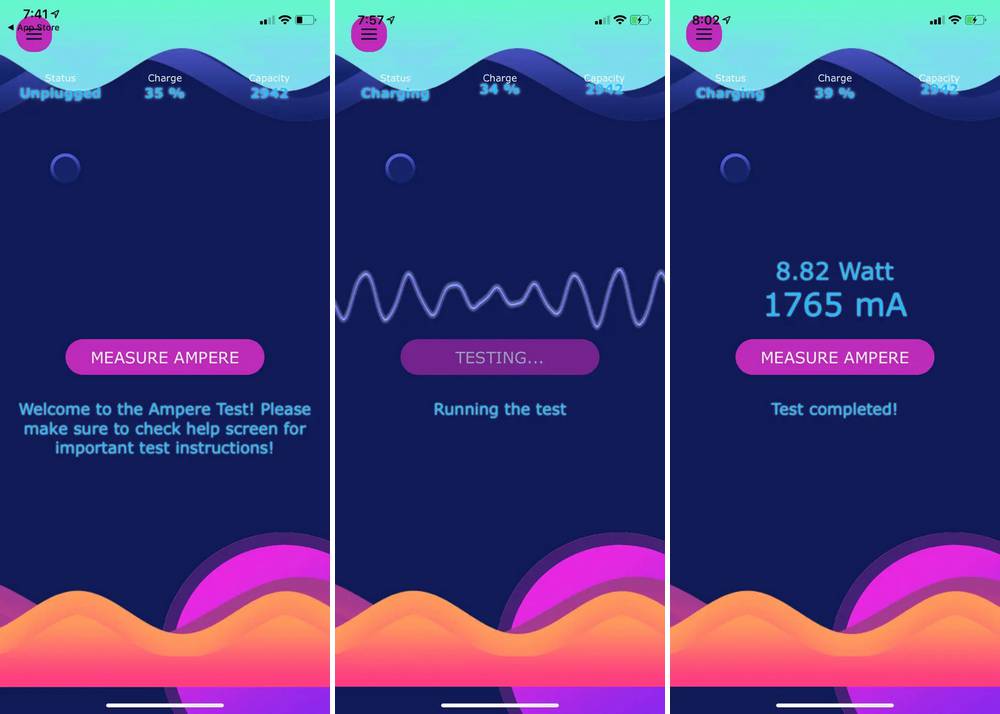 Ampere - Batterie en charge