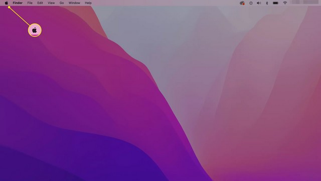 Cliquer sur l'icône Apple