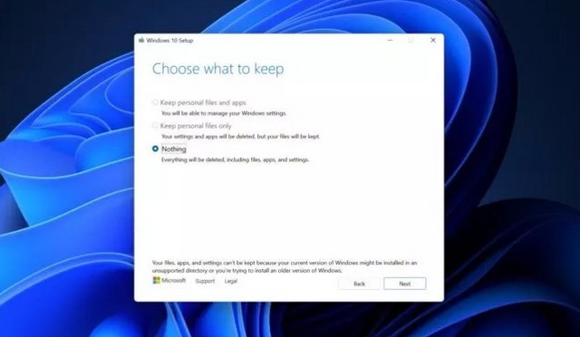 Rétrograder Windows 11