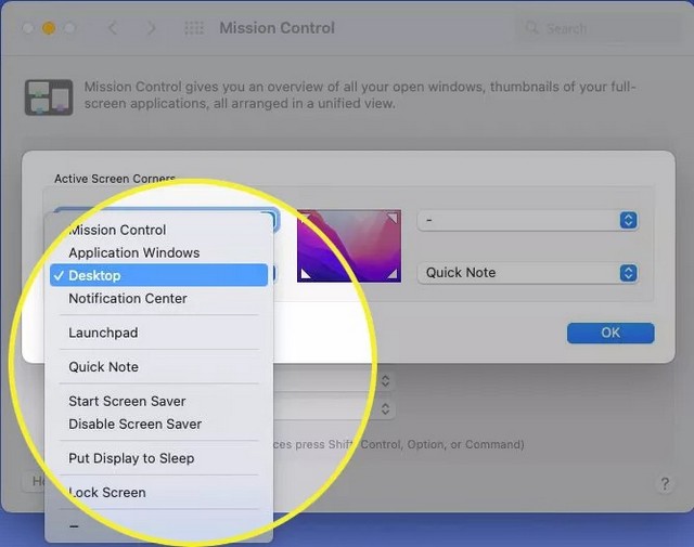 Configurer et utiliser les coins actifs sur Mac