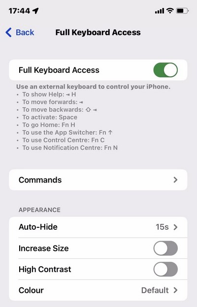Connecter l'iPhone à un clavier externe
