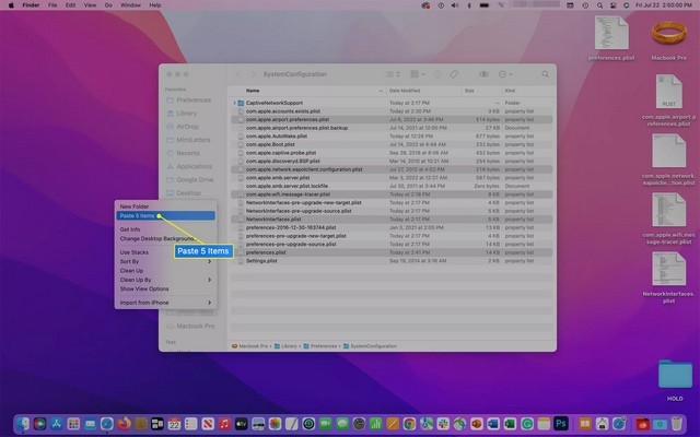 Copier les cinq fichiers sur votre bureau