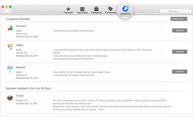 Mise à niveau à partir d'anciennes versions de macOS et OS X