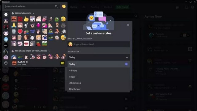 Modification d'un statut Discord avec Discord Nitro