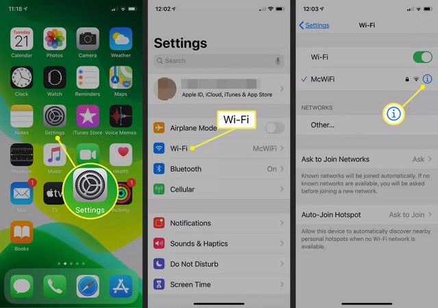 Oublier et reconnectez-vous à votre réseau Wi-Fi