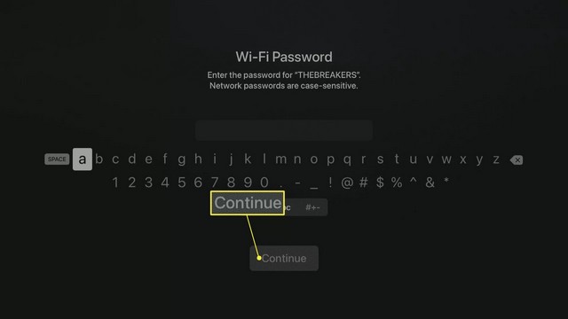 Oublier un réseau Wi-Fi Apple TV