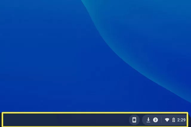 Ouvrer la barre d'état système