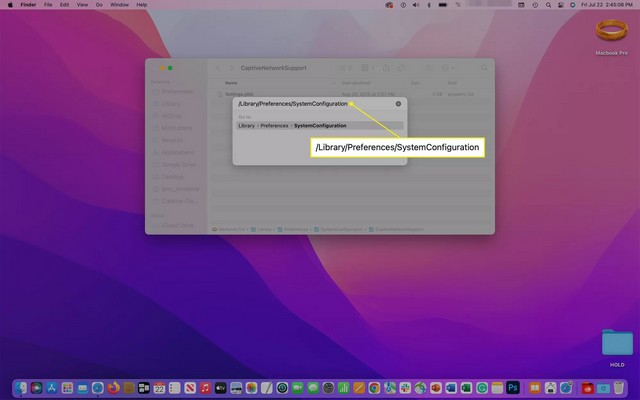 Réinitialiser les paramètres réseau Mac