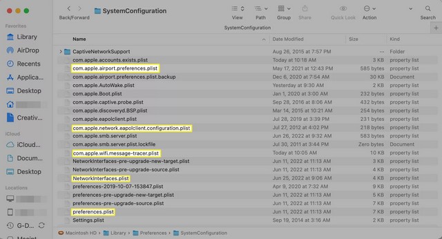 Réinitialiser les paramètres réseau