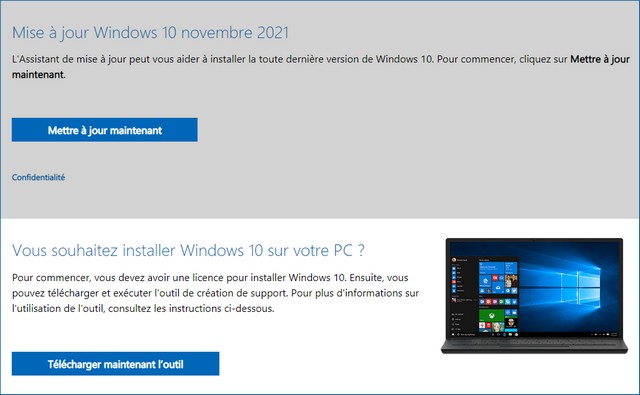 Réinstallation de Windows 10
