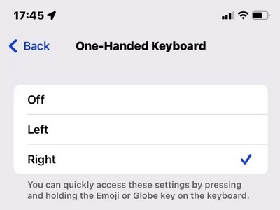 Rendre le clavier à une main