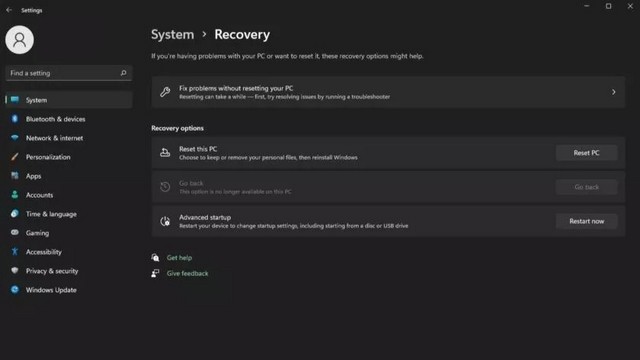 Comment rétrograder Windows 11