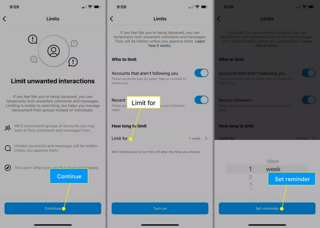 Sélectionner Définir un rappel