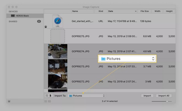 Sélectionner la destination du dossier