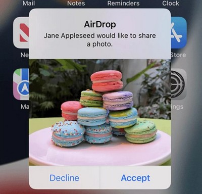 Utiliser AirDrop sur iPhone